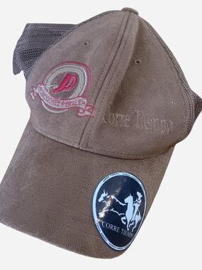 Source Unknown Brown Corre Tiempo Mesh-Back Baseball Cap with Red Logo